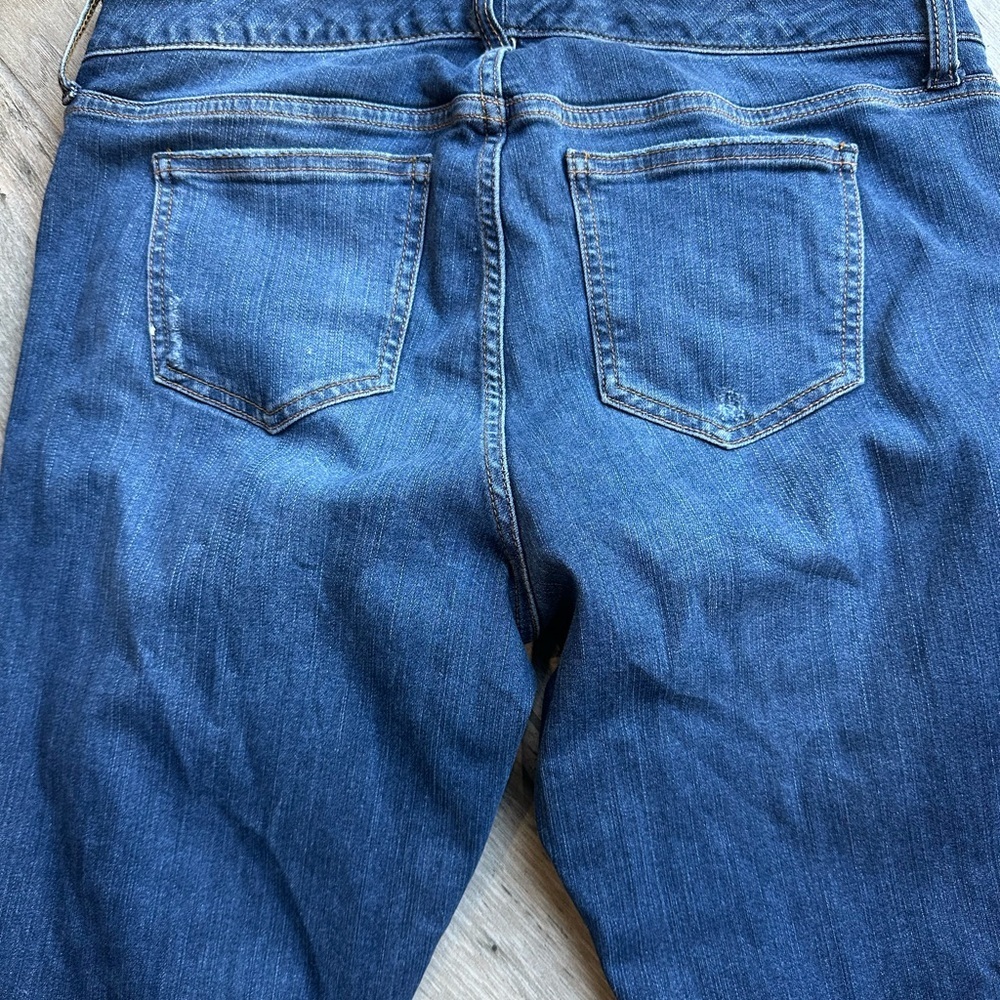 Torrid Dark Blue Distressed Skinny Jeans - Picture 4 of 4